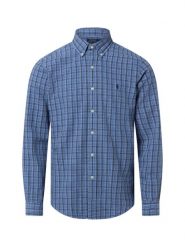 Polo Ralph Lauren Męska koszula casualowa - Custom Fit Mężczyźni Modern Fit Bawełna niebieski w kratkę, M. Niebieskie koszule męskie Polo Ralph Lauren, m, bez wzorów, z bawełny, bez kołnierzyka, bez ramiączek. Za 769.95 zł.