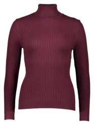 ONLY Golf w kolorze bordowym rozmiar: S. Czerwone golfy damskie Only, s, bez wzorów, prążkowane, bez ramiączek. Za 83.03 zł.