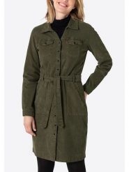 Timezone Sukienka sztruksowa w kolorze khaki rozmiar: XXL. Brązowe sukienki damskie Timezone, xxl, bez wzorów, ze sztruksu, bez kołnierzyka, bez ramiączek, mini. Za 153.34 zł.