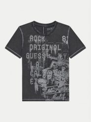 Guess T-Shirt L4BI08 I3Z14 Czarny Regular Fit. Czarne t-shirty chłopięce Guess, z aplikacjami, z bawełny, bez ramiączek. Za 69.99 zł.