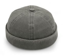 Czapka Dokerka, Szary, Wiosenno-Letnia, Jesienna, Hipsterska. Szare czapki męskie Pako Jeans, na jesień, bez wzorów, z bawełny, klasyczne. Za 49.00 zł.