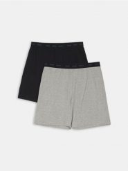 Bawełniane szorty piżamowe 2 pack - wielobarwny. Piżamy męskie Sinsay, l, bez wzorów, z bawełny, bez ramiączek. Za 25.99 zł.