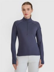 4F Bluza trekkingowa regular szybkoschnąca damska - szara M. Szare bluzy bez kaptura damskie 4f, l, z elastanu. W wyprzedaży za 139.99 zł.