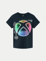 NAME IT T-Shirt XBOX 13232200 Granatowy Regular Fit. Niebieskie t-shirty chłopięce Name it, bez wzorów, z bawełny, bez ramiączek. Za 49.99 zł.