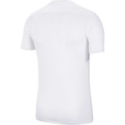 Koszulka treningowa męska Nike Park Vii. Białe t-shirty sportowe męskie Nike, m, bez ramiączek, do piłki nożnej. Za 89.99 zł.