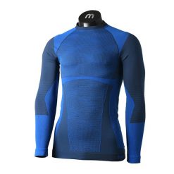 Koszulka termoaktywna męska Mico Warm Control Round Neck. Niebieskie bielizna termoaktywna męska Mico, m, bez wzorów. Za 159.99 zł.