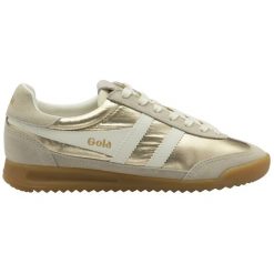 Damskie zamszowe buty sportowe Gola Firefly Metallic. Białe buty sportowe na co dzień damskie Gola, bez wzorów, z gumy. Za 432.50 zł.