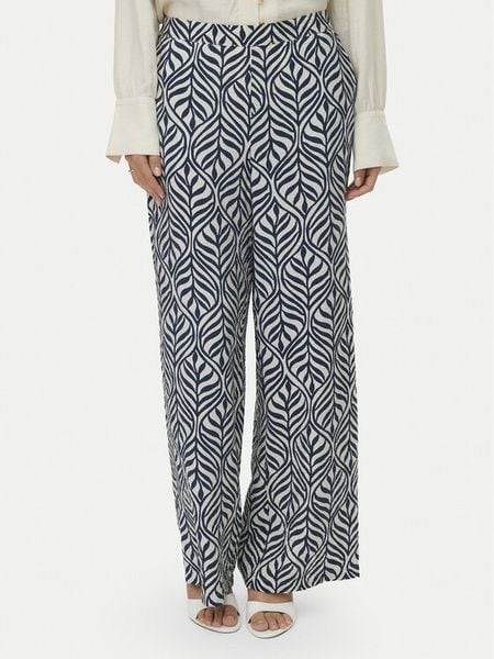 Vero Moda Spodnie materiałowe Josie 10303759 Granatowy Wide Leg. Niebieskie spodnie materiałowe damskie Vero Moda, bez wzorów, z materiału. Za 85.99 zł.