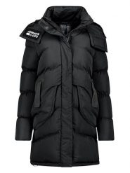 Geographical Norway Płaszcz pikowany "Dalmira" w kolorze czarnym rozmiar: XXL. Czarne płaszcze damskie Geographical Norway, xxl, bez wzorów. Za 308.91 zł.