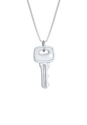 KUZZOI Męski łańcuszek wenecki z zawieszką kluczyk Trend Solid w pozłacanym srebrze 925 Sterling Silver Naszyjniki 1 ct Męskie. Szare biżuteria dla mężczyzn KUZZOI, pozłacane. Za 293.99 zł.