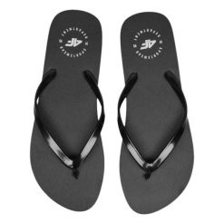 Japonki damskie 4F 4FWSS24FFLIF165. Czarne klapki damskie 4f, bez wzorów, z gumy, bez obcasa. Za 44.99 zł.