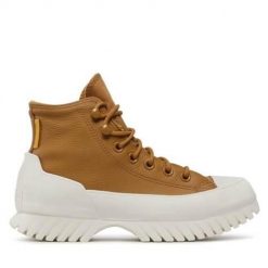 Buty do chodzenia damskie Converse 172348C. Brązowe buty sportowe na co dzień damskie Converse, bez wzorów, z materiału, trekkingowe. W wyprzedaży za 407.85 zł.