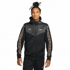 Męska kurtka sportowa Sportswear Repeat. Czarne kurtki treningowe męskie Nike, m, bez wzorów, z poliesteru. Za 297.20 zł.