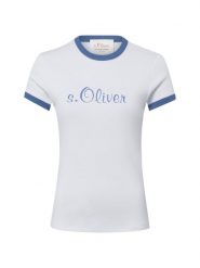 S.Oliver Koszulka Kobiety Dżersej biały, 42. Białe t-shirty damskie S.Oliver, s, bez wzorów, z dżerseju, bez kołnierzyka. Za 109.95 zł.