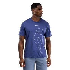 Koszulka męska Venum Giant Connect T-Shirt. Niebieskie t-shirty męskie VENUM, l, bez wzorów, bez kołnierzyka. Za 129.00 zł.