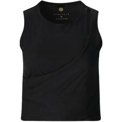 Damski tank top Athlecia Aisari. Czarne topy damskie Athlecia, bez wzorów, bez ramiączek. Za 182.50 zł.