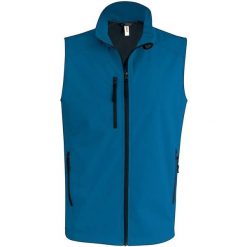 Kurtka puchowa bez rękawów Kariban Softshell. Niebieskie kurtki męskie KARIBAN, m, bez wzorów, z elastanu, bez kaptura. Za 241.50 zł.