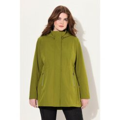 Damskie Kurtka softshell HYPRAR wodoodporna odpinany kaptur. Zielone kurtki damskie Ulla Popken, plus size, bez wzorów, z elastanu, bez kaptura. W wyprzedaży za 479.99 zł.