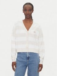 Tommy Jeans Kardigan DW0DW20968 Beżowy Relaxed Fit. Brązowe kardigany damskie Tommy Jeans, s, bez wzorów, z bawełny. Za 329.99 zł.