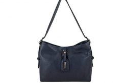 Codzienna torebka damska na ramię - Granatowa. Niebieskie torebki klasyczne damskie Barberinis, bez wzorów, ze skóry, małe, bez dodatków. Za 222.99 zł.