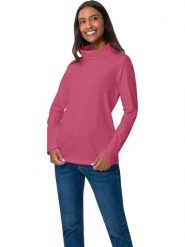 Heine Koszulka w kolorze różowym rozmiar: 46. Różowe bluzki damskie Heine, bez wzorów, bez kołnierzyka, bez ramiączek. Za 24.00 zł.