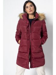 Northwood Płaszcz zimowy "Paula" w kolorze bordowym rozmiar: S. Czerwone płaszcze damskie Northwood, na zimę, s, z aplikacjami, z puchu. Za 356.78 zł.