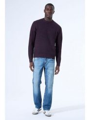 Garcia Sweter w kolorze granatowo-bordowym rozmiar: XL. Czerwone swetry męskie Garcia, xl, bez wzorów, ze splotem, bez kołnierzyka. Za 130.99 zł.