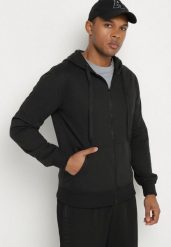 Czarna Bluza z Bawełną Kapturem i Sznurkami Asallin. Czarne bluzy z kapturem męskie Born2be, l, z bawełny. Za 54.99 zł.