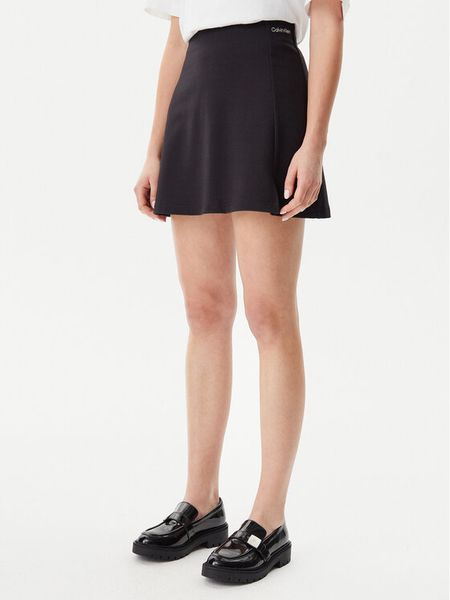 Calvin Klein Jeans Spódnica trapezowa Logo Milano J20J225333 Czarny Regular Fit. Czarne spódniczki damskie Calvin Klein Jeans, xs, bez wzorów, z jeansu, trapezowe. Za 159.99 zł.