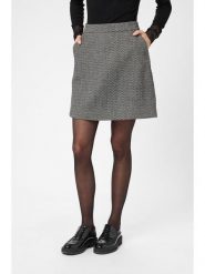 Kaffe Spódnica w kolorze czarno-białym rozmiar: 38. Czarne spódniczki damskie Kaffe, bez wzorów, z podwyższonym stanem, mini, proste. Za 165.71 zł.