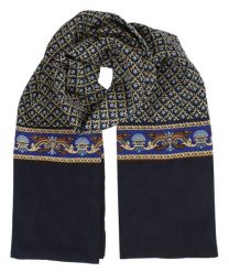 Męski Szalik Elegancki Miękki, Dwustronny, Śliski - ALTIES - Kolorowy, Drobny Wzór. Szaliki męskie Alties, na zimę, bez wzorów, z materiału. Za 55.00 zł.