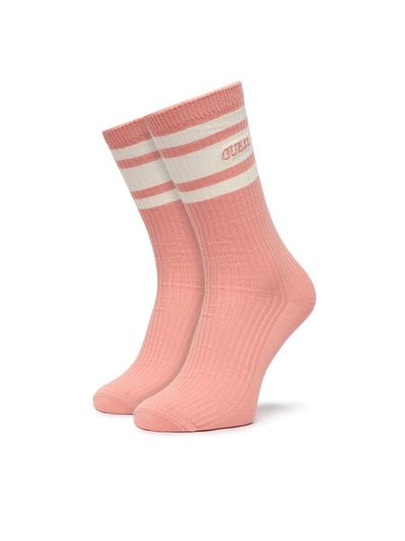 Guess Skarpety długie V5YZ02 Z3O11 Różowy. Czerwone skarpetki damskie Guess, z aplikacjami, z bawełny. Za 69.99 zł.