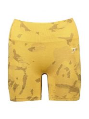 Gymshark Szorty funkcyjne "Adapt Camo" w kolorze żółtym rozmiar: S. Żółte spodenki sportowe damskie Gymshark, s, z materiału, outdoorowe. Za 61.75 zł.