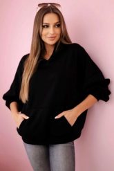 Bluza z kapturem masełko czarna. Czarne bluzy z kapturem damskie KESI, l, z elastanu. Za 204.91 zł.
