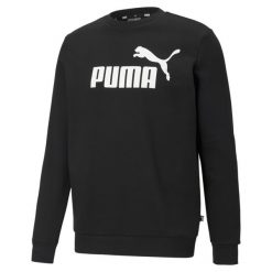 Bluza Puma Ess Big Logo Crew, Mężczyźni. Białe bluzy bez kaptura męskie Puma, bez wzorów, z bawełny, sportowe, bez kołnierzyka, bez ramiączek. Za 290.00 zł.