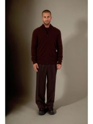 Perfect Cashmere Kaszmirowy kardigan "Cody" w kolorze ciemnobrązowym rozmiar: XXL. Brązowe kardigany męskie Perfect Cashmere, xxl, bez wzorów, z kaszmiru, bez kołnierzyka. Za 434.99 zł.