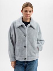 S.Oliver BLACK LABEL Damowa kurtka z futerkiem typu teddy Kobiety Sztuczne włókno niebieski, 40. Czarne kurtki damskie s.Oliver Black Label, s, bez wzorów, z włókna, bez kaptura. Za 779.95 zł.