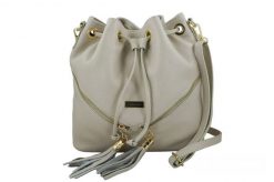 Worek skórzany boho BARBERINI'S 977-10 j. beżowy. Brązowe shopper bag damskie Barberinis, bez wzorów, ze skóry, bez dodatków. Za 219.99 zł.