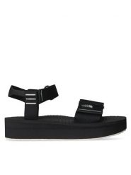 The North Face Sandały Skeena Platform NF0A8AE7VOR1 Czarny. Czarne sandały damskie The North Face, bez wzorów, z materiału, bez obcasa, na koturnie. Za 179.99 zł.