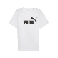 Męska koszulka Essentials z logo No. 1 PUMA. Białe t-shirty sportowe męskie Puma, m, z gumy, bez ramiączek, do biegania. Za 69.00 zł.