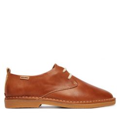 Półbuty Pikolinos. Brązowe półbuty damskie Pikolinos, bez wzorów, bez obcasa, na płaskiej podeszwie. Za 599.99 zł.