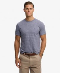 Superdry Classic Essential Stripe koszulka z organicznej bawełny. Niebieskie t-shirty damskie Superdry., m, bez wzorów, z bawełny, bez kołnierzyka. Za 151.95 zł.