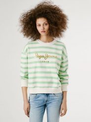 Pepe Jeans Bluza "Anna" w kolorze biało-zielonym rozmiar: L. Białe bluzy bez kaptura damskie Pepe Jeans, l, z jeansu. Za 175.67 zł.