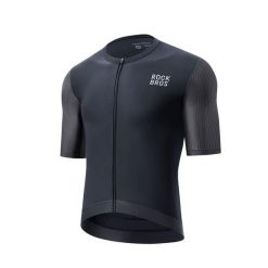 Oddychająca koszulka rowerowa z krótkim rękawem ROCKBROS. Czarne t-shirty sportowe męskie ROCKBROS, na lato, l, z materiału, bez ramiączek, na fitness i siłownię. Za 225.52 zł.