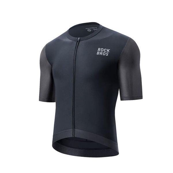 Oddychająca koszulka rowerowa z krótkim rękawem ROCKBROS. Czarne t-shirty sportowe męskie ROCKBROS, na lato, l, z materiału, bez ramiączek, na fitness i siłownię. Za 225.52 zł.