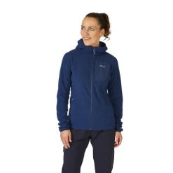 Bluza z kapturem damska Rab Tecton Hoody z kapturem. Niebieskie bluzy z kapturem damskie RAB. Za 314.99 zł.