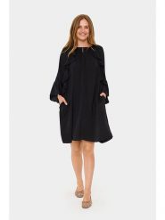 SAINT TROPEZ Sukienka w kolorze czarnym rozmiar: L. Czarne sukienki damskie Saint Tropez, na co dzień, l, bez wzorów, bez kołnierzyka, bez ramiączek, midi, proste. Za 130.99 zł.