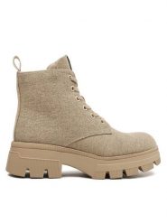 Calvin Klein Jeans Trapery Chunky Combat Laceup Boot Co YW0YW01239 Beżowy. Brązowe trapery damskie Calvin Klein Jeans, z jeansu, bez obcasa. Za 749.99 zł.