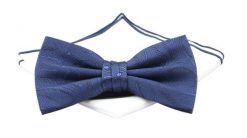 Mucha Niebieska z Białą Poszetką, w Paisley, Elegancka, Męska -CHATTIER. Niebieskie krawaty i muchy męskie Chattier, bez wzorów, z poliesteru, eleganckie. Za 59.00 zł.