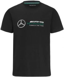 T-shirt męski Mercedes-AMG Petronas Motorsport czarny. Czarne t-shirty męskie 55PROTEC, m, bez wzorów, z bawełny, bez kołnierzyka. Za 161.99 zł.